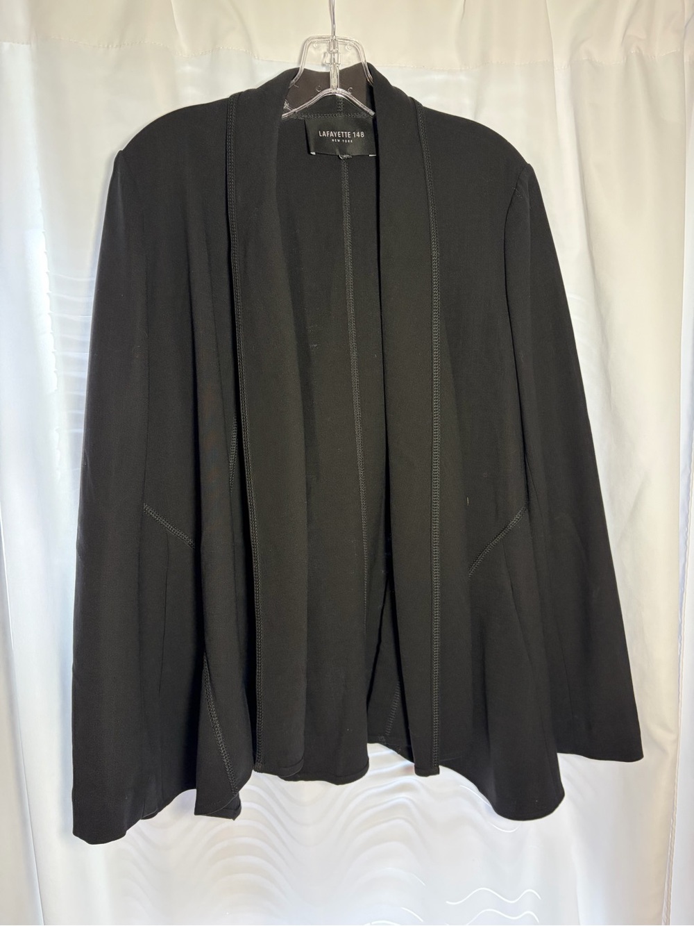LAFAYETTE 148 Black Open Front Blazer Size 8